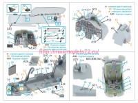 QD+35153   3D Декаль интерьера кабины AH-1W (Trumpeter) (с 3D-печатными деталями) (attach3 89700)